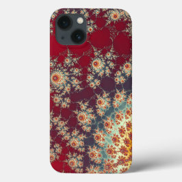 Spiraalvormig bloempatroon iPhone 13 hoesje