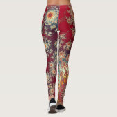 Spiraalvormig bloempatroon leggings (Achterkant)
