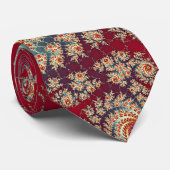 Spiraalvormig bloempatroon stropdas (Opgerold)