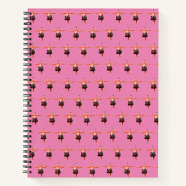 Spiraalvormig Notitieboek met roze Fuchsia Design