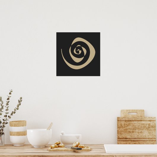 spiraalvormig ontwerp poster (Keuken)