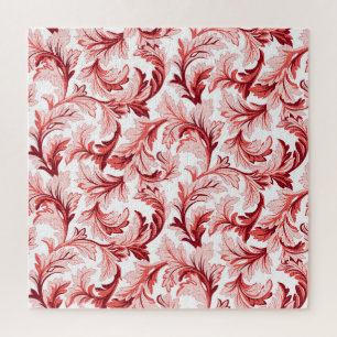 spiraalvormige barokke bladeren, decoratief. legpuzzel