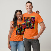 Spiraalvormige lichten gloeien t-shirt (Unisex)