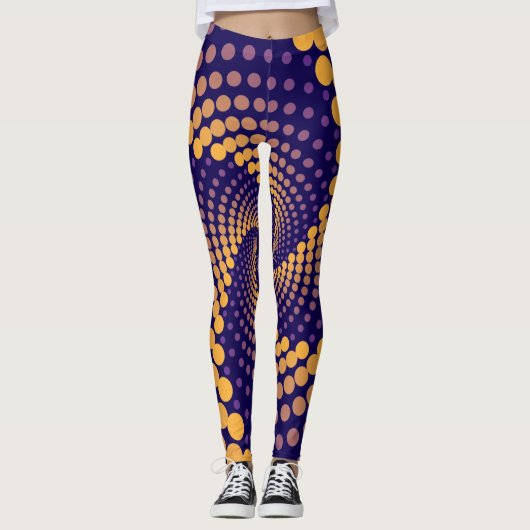 spiraalvortexpatroon leggings (Voorkant)