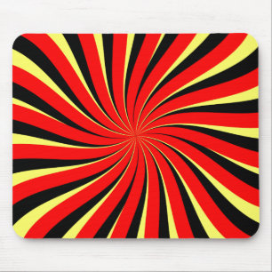 Spiral Black Red Yellow Muismat