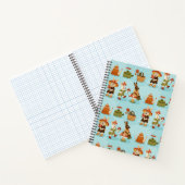 Spiral-bound notebook features a playful pattern notitieboek (Binnen)
