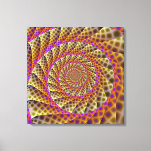 Spiral canvas op de luipaard afdruk