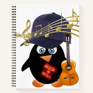 Spiral Carnet Penguin Guitare Rock Musique