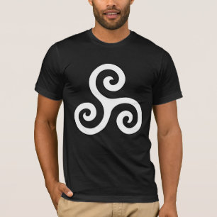 Spiral Celtic Triskelion in wit T-shirt