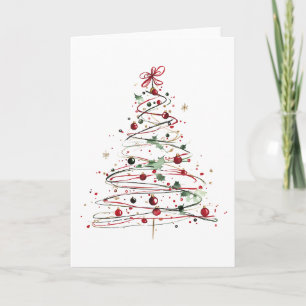 Spiral Christmas Tree Feestelijke Ornamenten & Hol Kaart