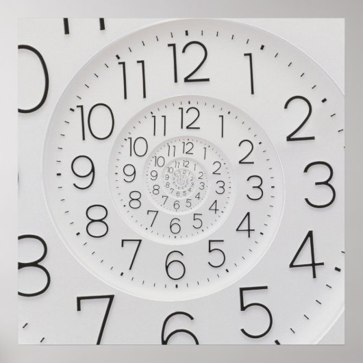 Spiral Clock Droste Clock Poster (Voorkant)