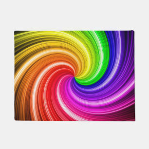 Spiral Colorful Tie Dye Rainbow Swirl Art Patroon Deurmat