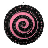 Spiral draaiend draaiend draaiend roze wielstel dartbord (Voorkant)