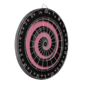 Spiral draaiend draaiend draaiend roze wielstel dartbord (Voorkant Links)