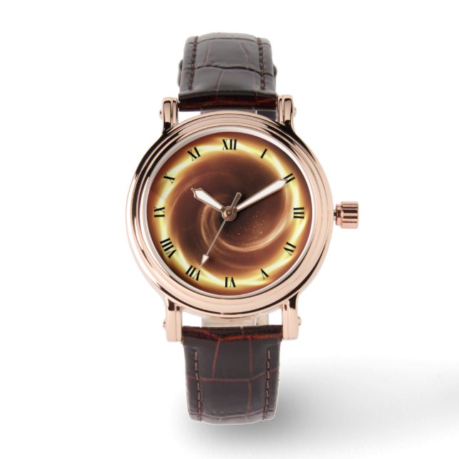 Spiral Fire Vortex ~ Time Portal ~Time Machine ~ ~ Horloge (Voorkant)