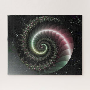 Spiral Fractal op een starrige hemelpuzzel Legpuzzel