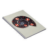 Spiral Galaxy Beach Planets Funny Astronomie Notitieboek (Rechterzijde)