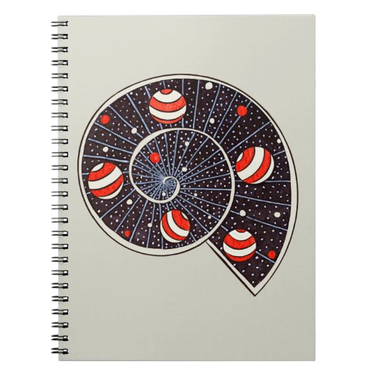 Spiral Galaxy Beach Planets Funny Astronomie Notitieboek (Voorkant)