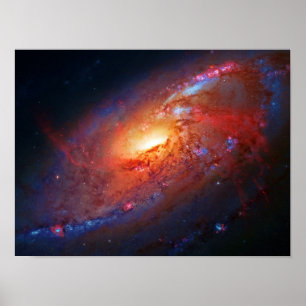 Spiral Galaxy, Canes Venatici schoonheid in ruimte Poster