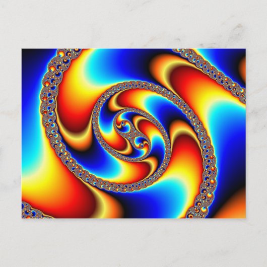 Spiral Galaxy - Fractal Art Briefkaart (Voorkant)