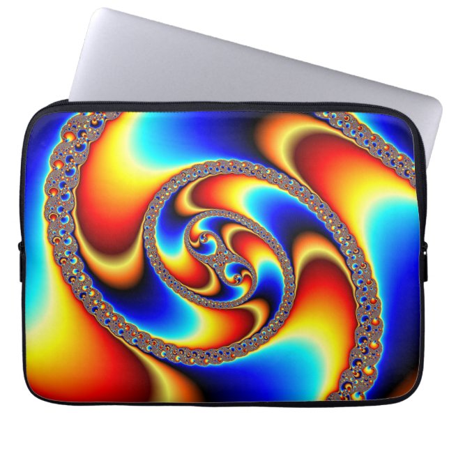 Spiral Galaxy - Fractal Art Laptop Sleeve (Voorkant)