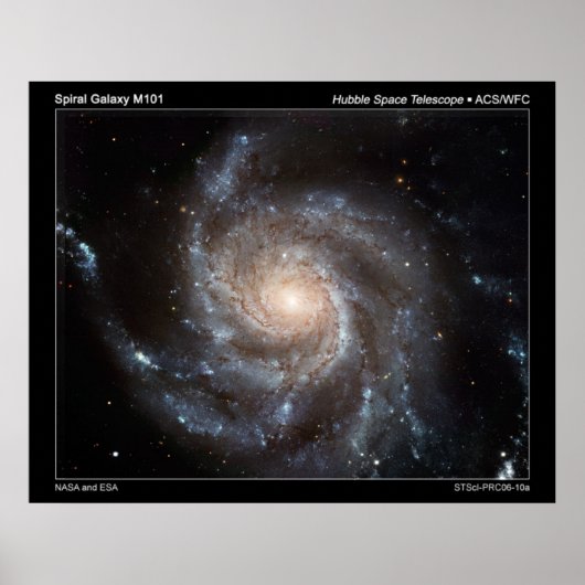 Spiral Galaxy M101 Poster (Voorkant)