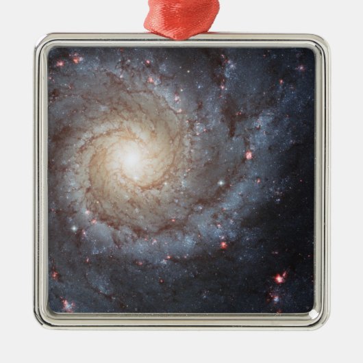 Spiral Galaxy M74 Space Photo Metalen Ornament (Voorkant)