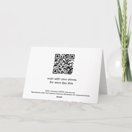 Spiral galaxy NGC 1232 - Good Luck in New Venture Kaart (Achterkant)