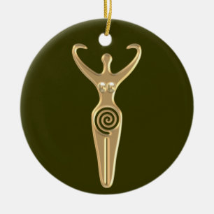 Spiral Goddess Keramisch Ornament