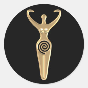 Spiral Goddess Ronde Sticker