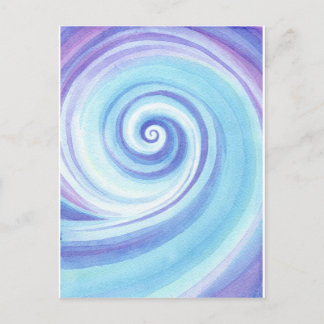 Spiral, Golfschelp, waterkleur Briefkaart