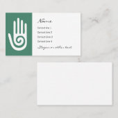 Spiral Hand Healing Symbol Visitekaartje (Voorkant / Achterkant)