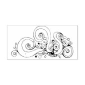Spiral handgeschilderd ontwerp 1 	rubberstempel (Afrduk)