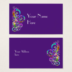 Spiral Heart Hand Gepiliseerd Design 2 Visitekaartje