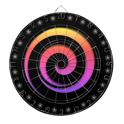 Spiral Hynotische kleuren Regelformaat Dart Board Dartbord (Voorkant)