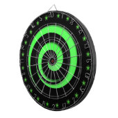 Spiral Hypnotic Green Wheel Regulation Dart Board Dartbord (Voorkant Rechts)