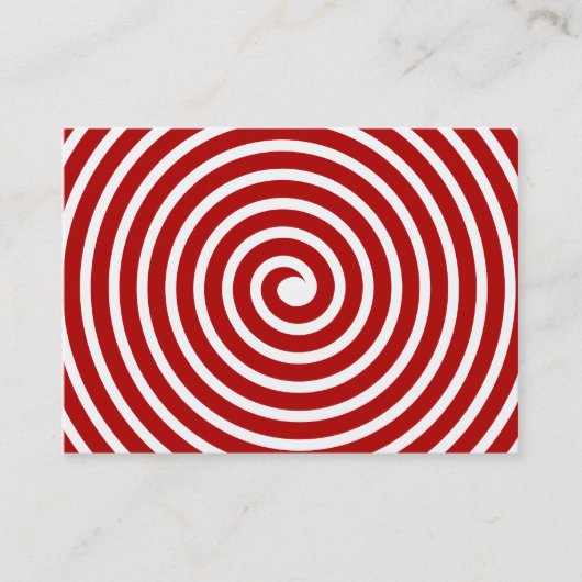 Spiral Motif - Ruby Red en White Visitekaartje (Voorkant)