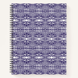 Spiral Note Boek Paarse Ornament