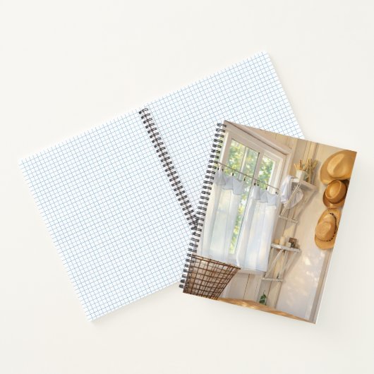 Spiral Notebook Curtain in the Wind Notitieboek (Binnen)