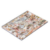 Spiral notebook featuring mixed media artwork. notitieboek (Linkerzijde)