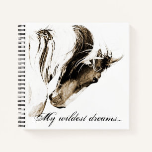 Spiral Notebook Journal Horse sauvage Picasso Cou