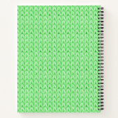 Spiral notebook met groene breiwerk notitieboek (Achterkant)