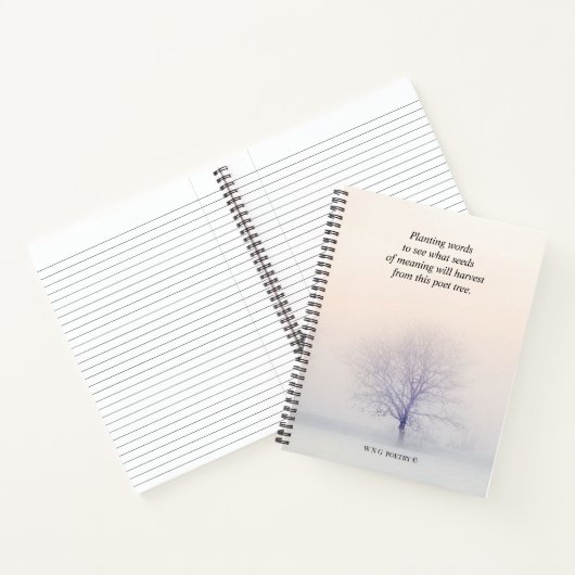 Spiral notebook met winterboomlandschap notitieboek (Binnen)