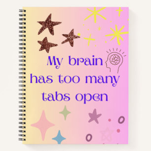 Spiral Notebook Mijn Hersenen Hebben Te Veel Tabbl Notitieboek