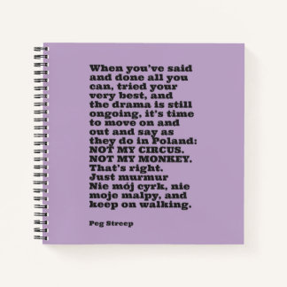 Spiral notebook van Peg Streep "Not My Circus" Notitieboek
