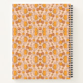 Spiral notebook with an orange pattern notitieboek (Achterkant)