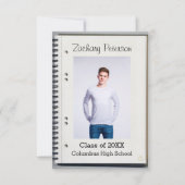 Spiral Notitieboek - 3x5 Afstuderen aankondiging (Voorkant)