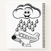 Spiral Notitieboek Colour Clouds Airplane (Achterkant)