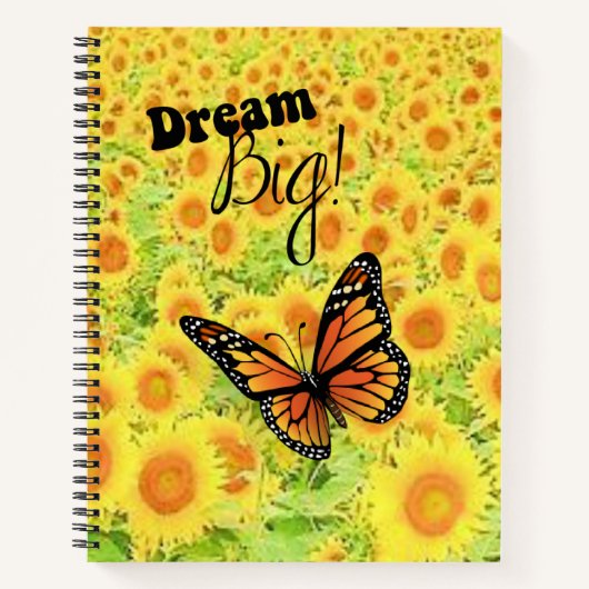 Spiral Notitieboek Dream Big Butterfly (Voorkant)