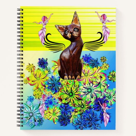 Spiral Notitieboek Fairy Kitten Floral (Voorkant)